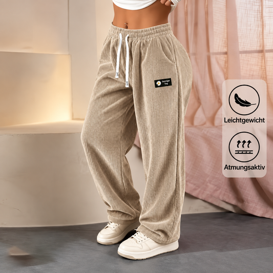 [LETZTER TAG DES ANGEBOTS] Damen Cordhose mit geradem Bein – 100 % Baumwolle