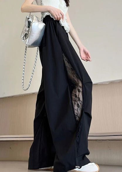 Classy Mulberry Oversized Patchwork Spandex Pants Fall